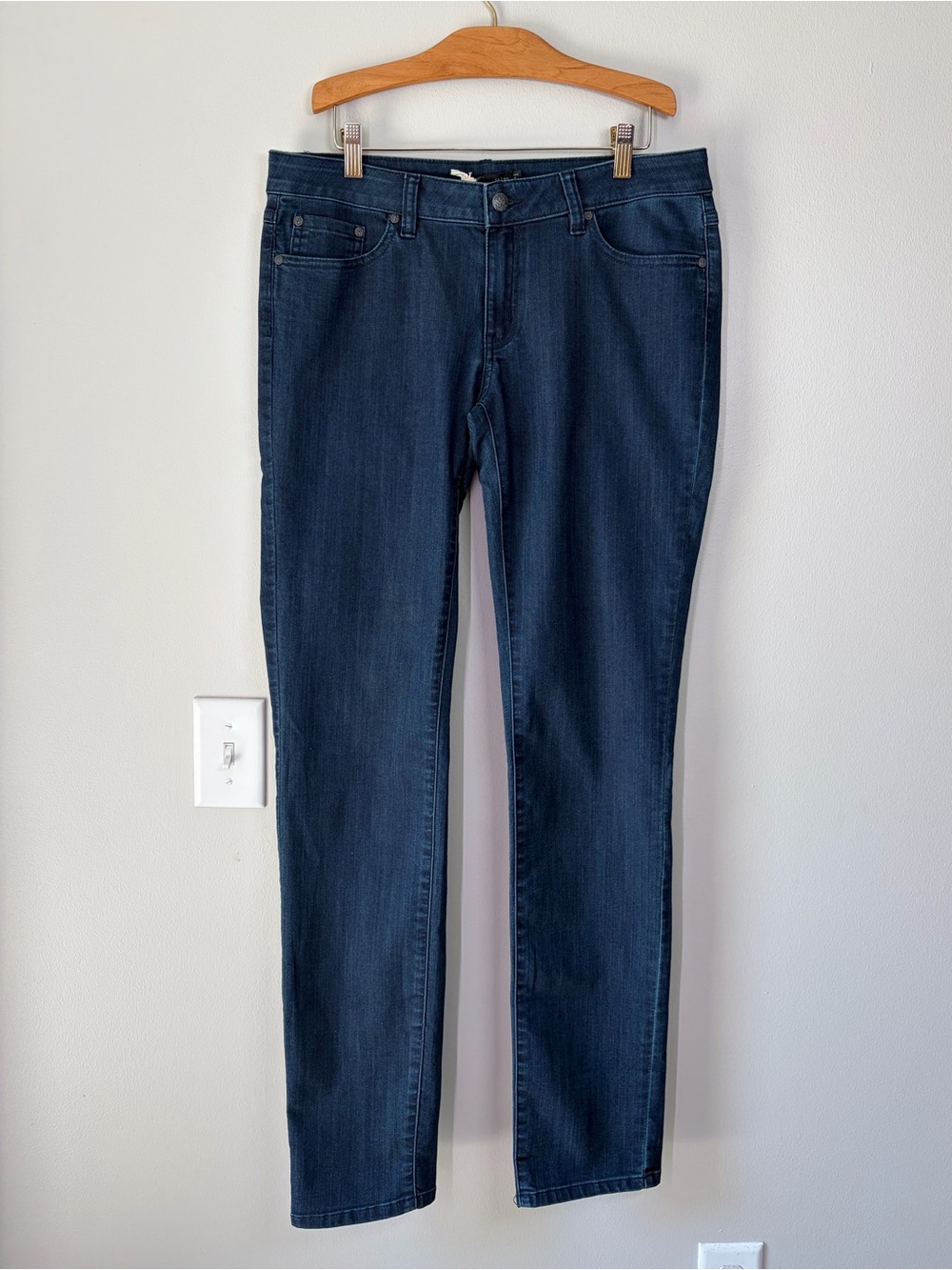PrAna Low Rise Fitted Indigo Kara Organic Cotton Blend Skinny Jeans Comfort